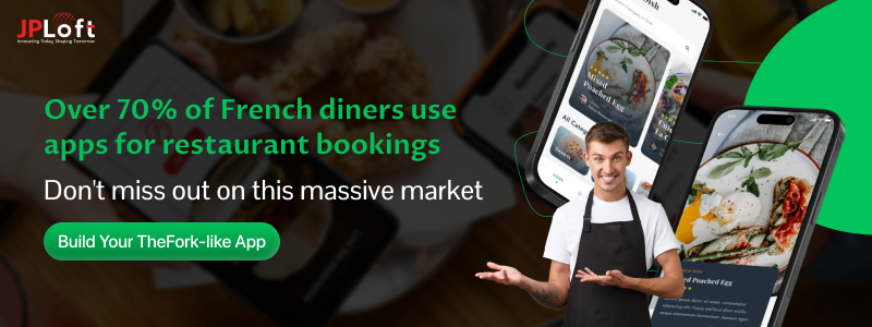Over of French diners use apps for restaurant bookings